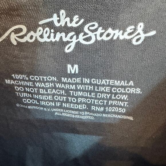 Rolling Stones Graphic Band Tee M Gray Vintage Style Tongue Some Girls Logo Rock - Picture 4 of 4